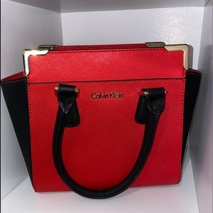 Calvin Klein saffiano leather handbag